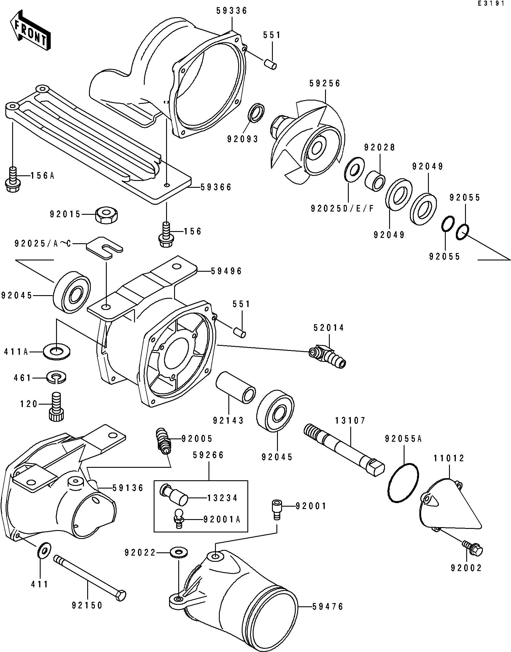 Used 59496-3702 VANE-GUIDE [K0331-16]