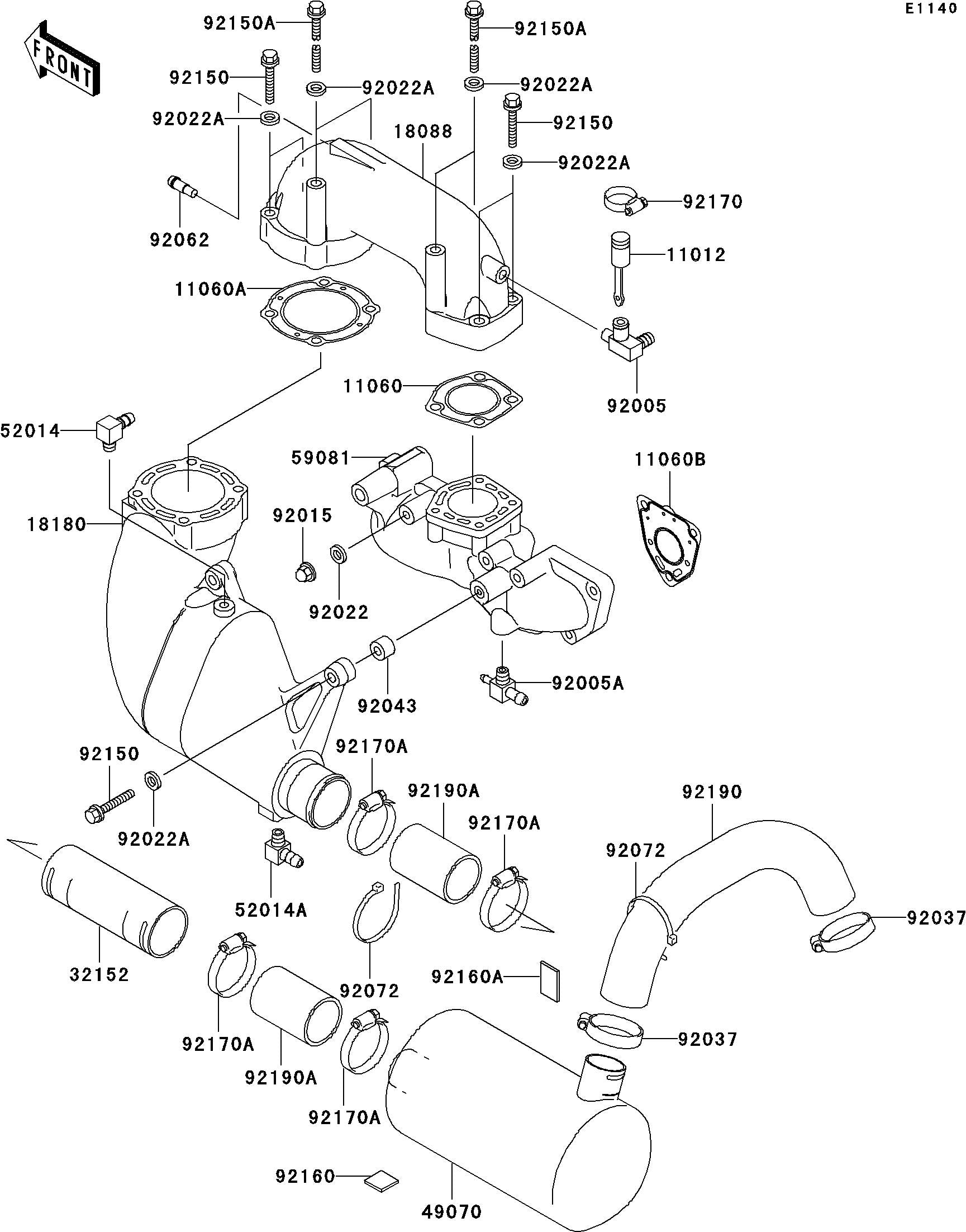Used 59081-3732 MANIFOLD,EXHAUST [K0219-38]