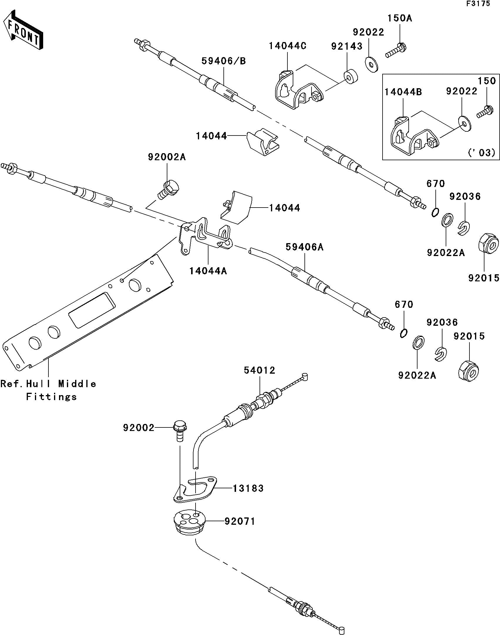 Used 54012-3771 CABLE-THROTTLE  [K7220-01]