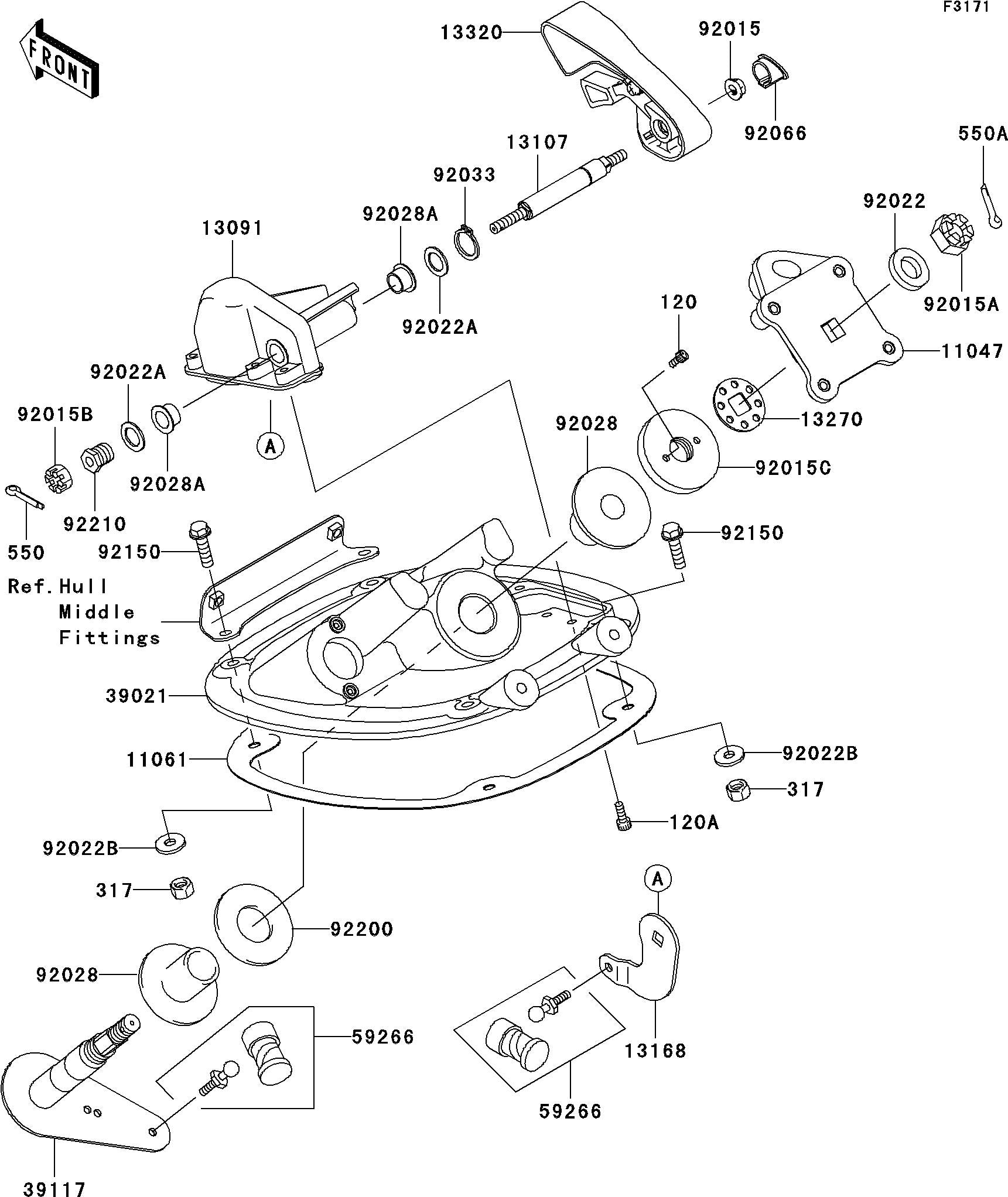 Used 13320-3716 LEVER-ASSY,REVERSE  [K8610-20]