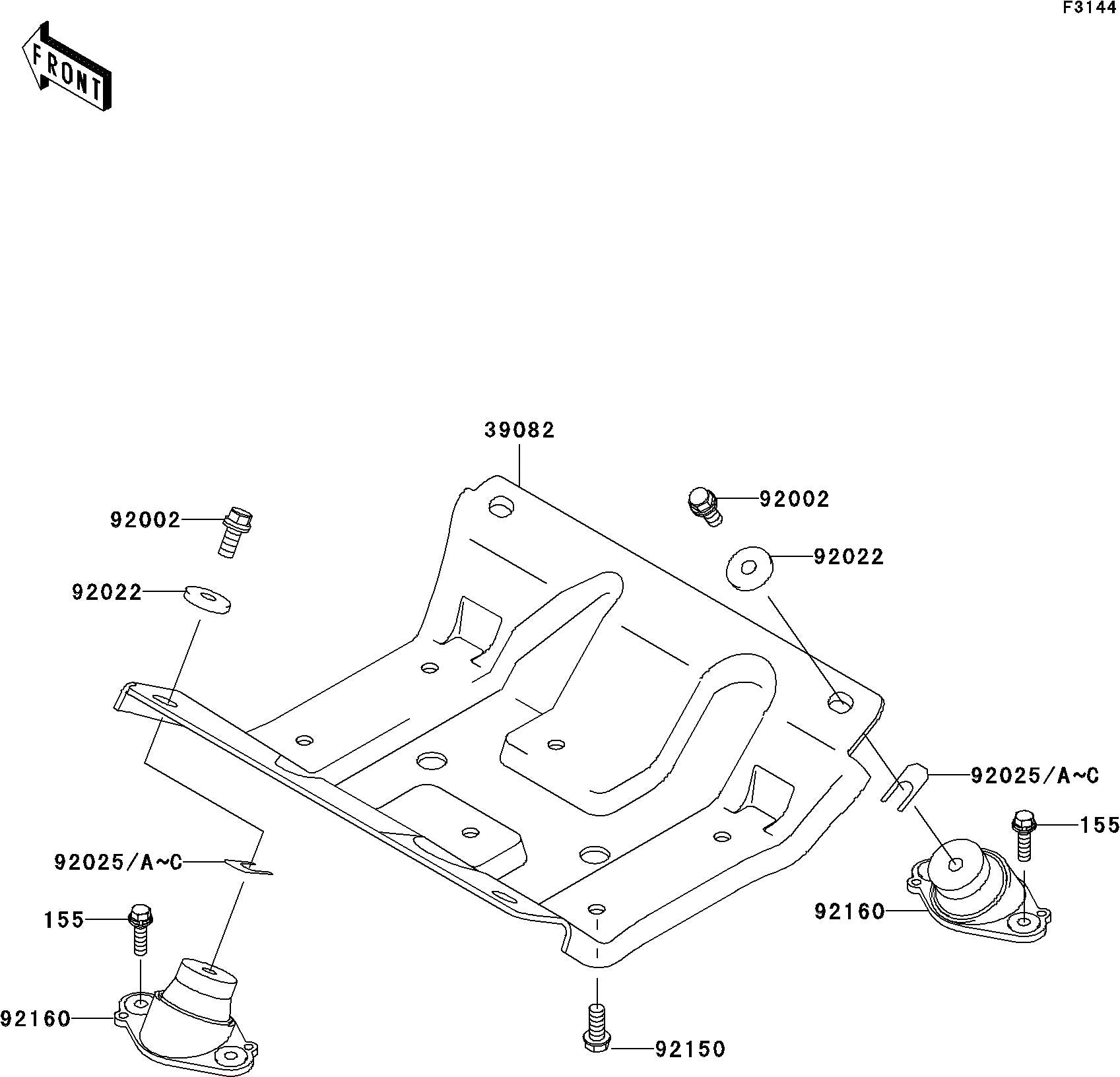 Used 92160-3838 DAMPER,ENGINE MOUNT  [K1808-14]