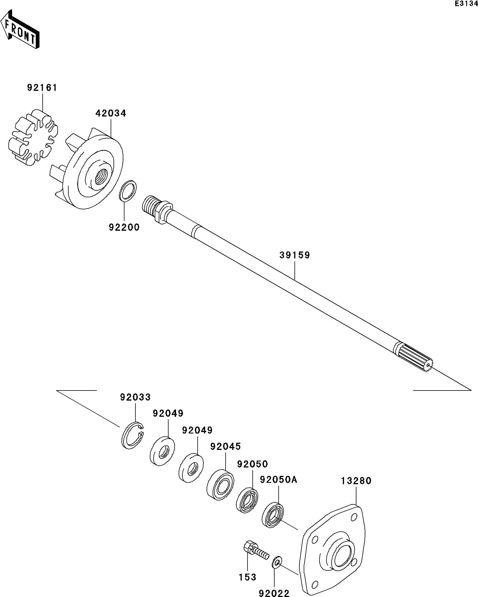 Used 39159-3739 SHAFT-DRIVE  [K5325-03]
