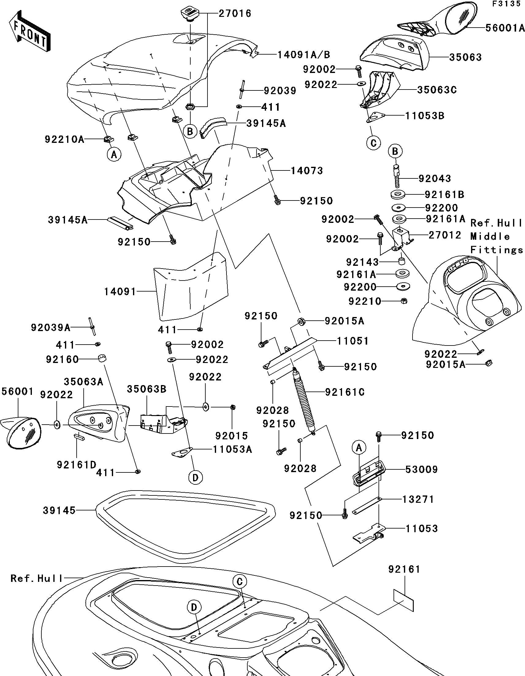 Used 53009-3725 HINGE,HATCH COVER  [K5325-20]