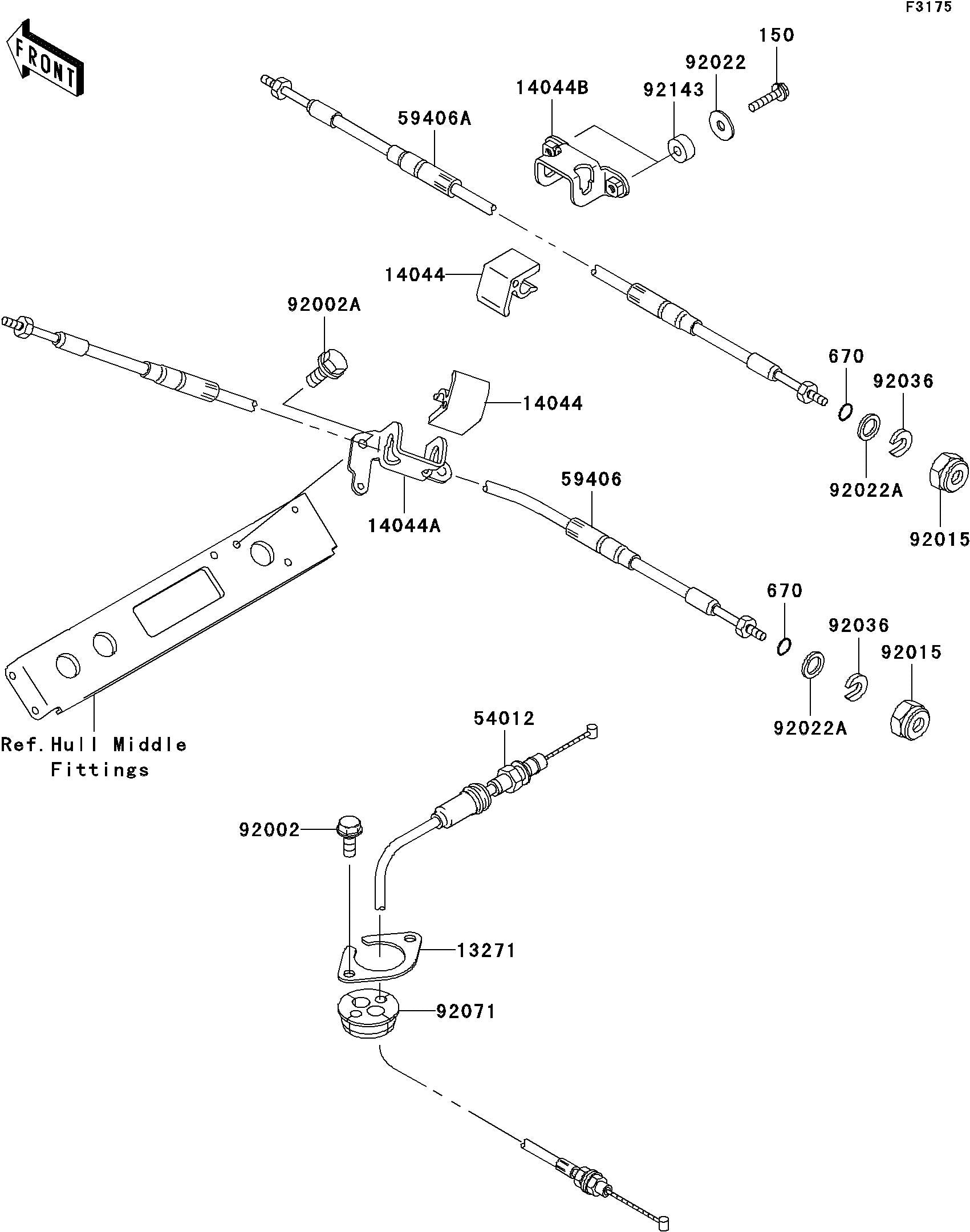 Used 54012-3771 CABLE-THROTTLE  [K1806-03]