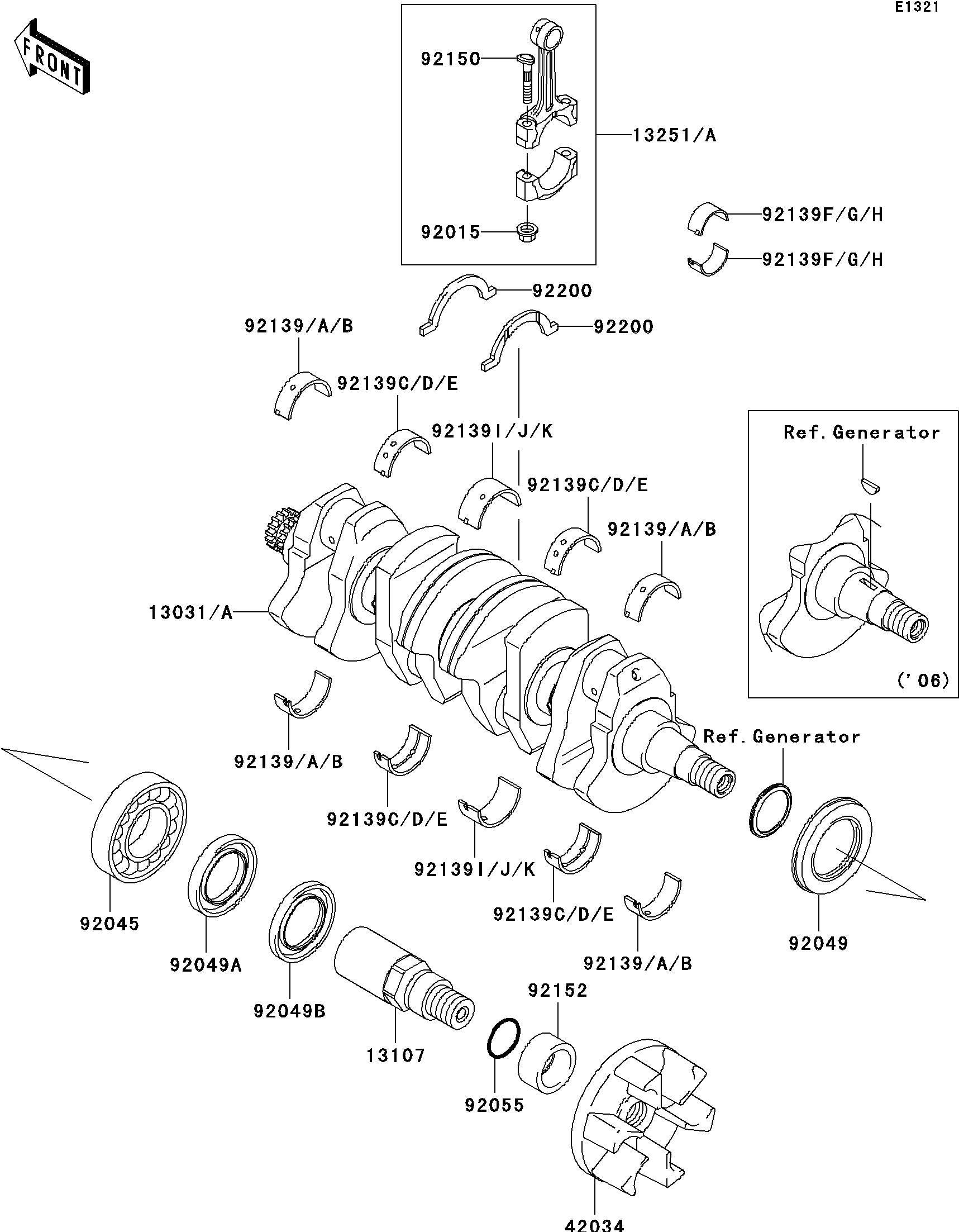 Used 13251-3702-II ROD-ASSY-CONNECTING,I  [X2205-34]