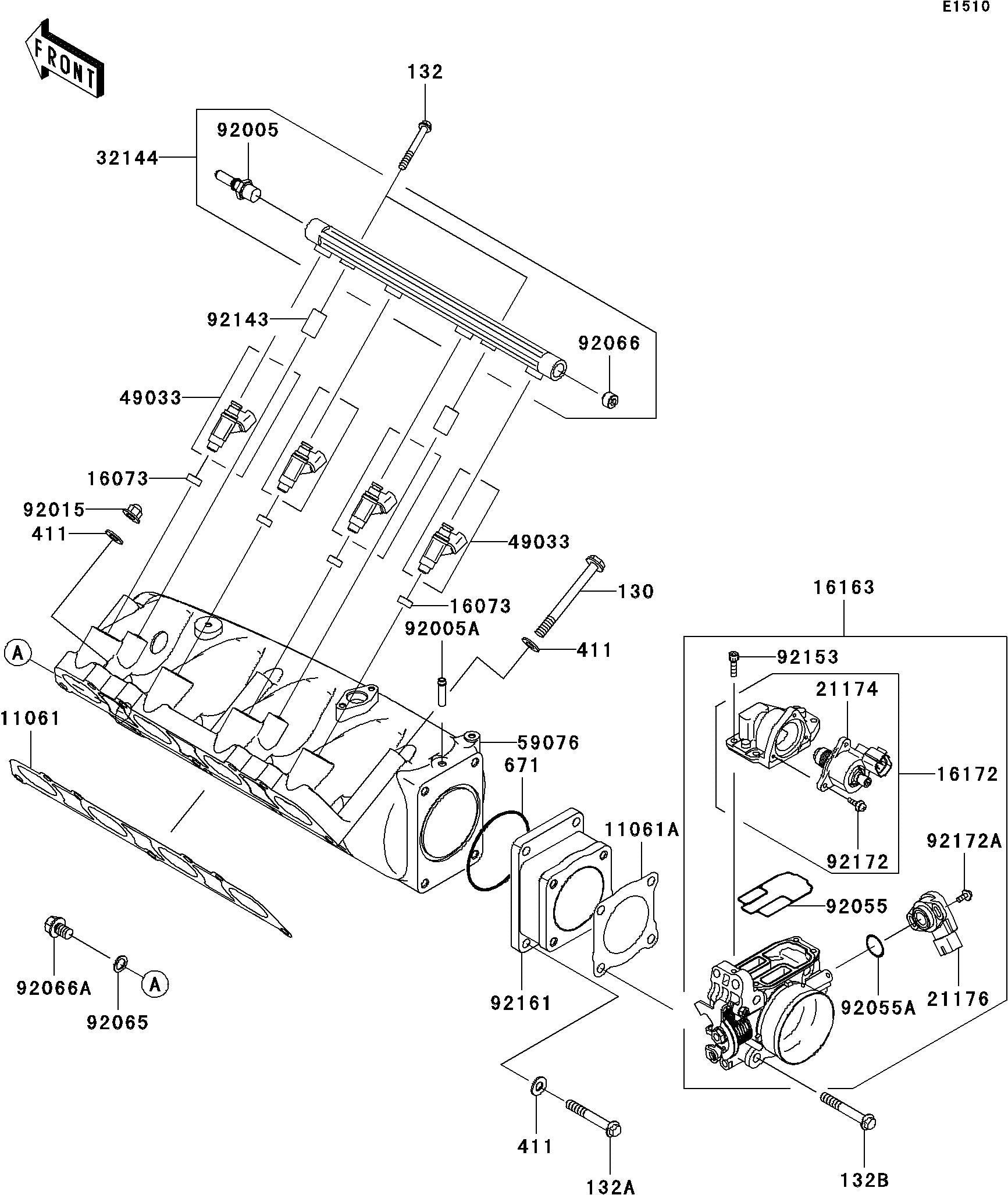 Used 16163-3712 THROTTLE-ASSY,AC60 [K2740-57]