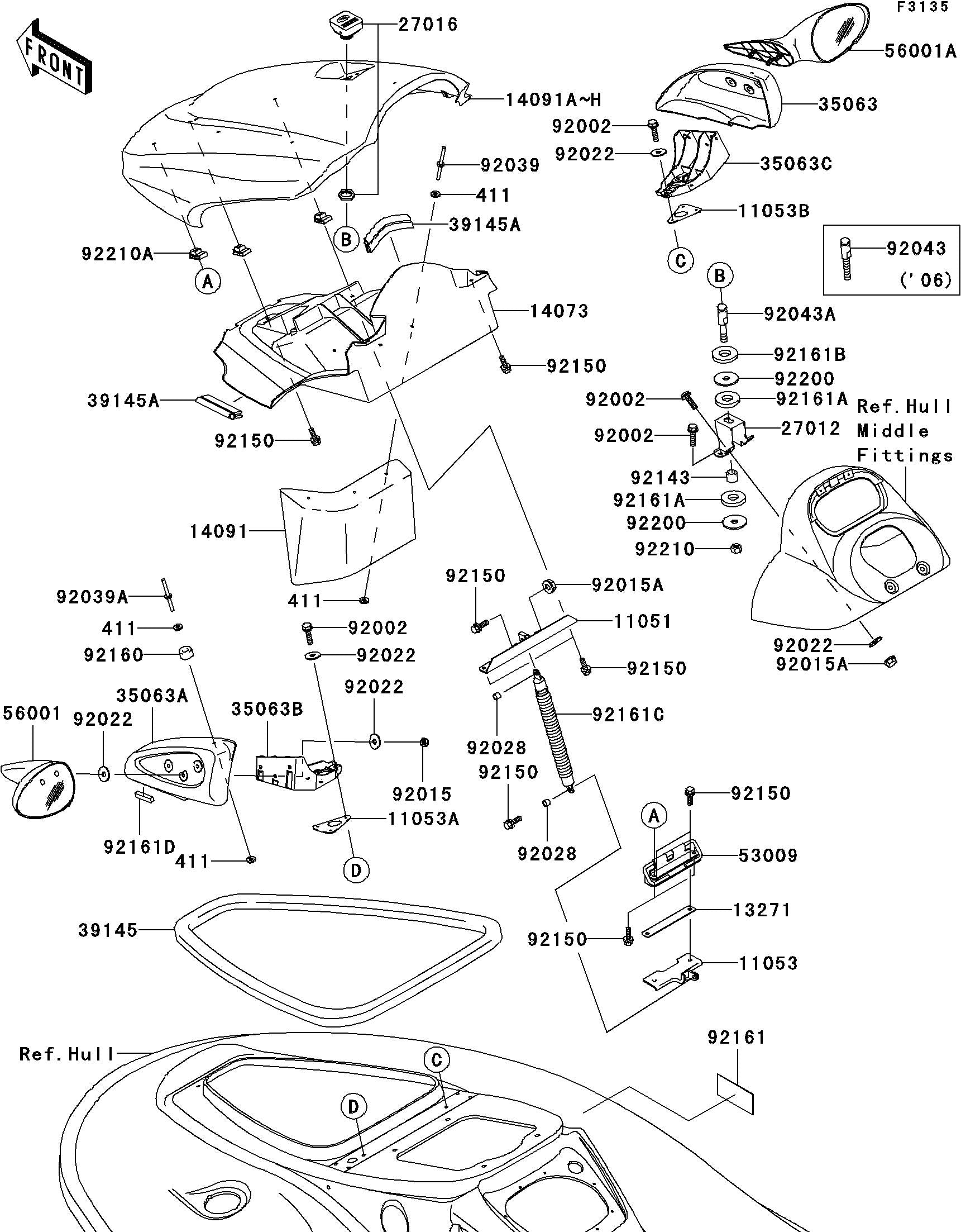 Used 92161-3753 DAMPER,HATCH  [K8797-25]