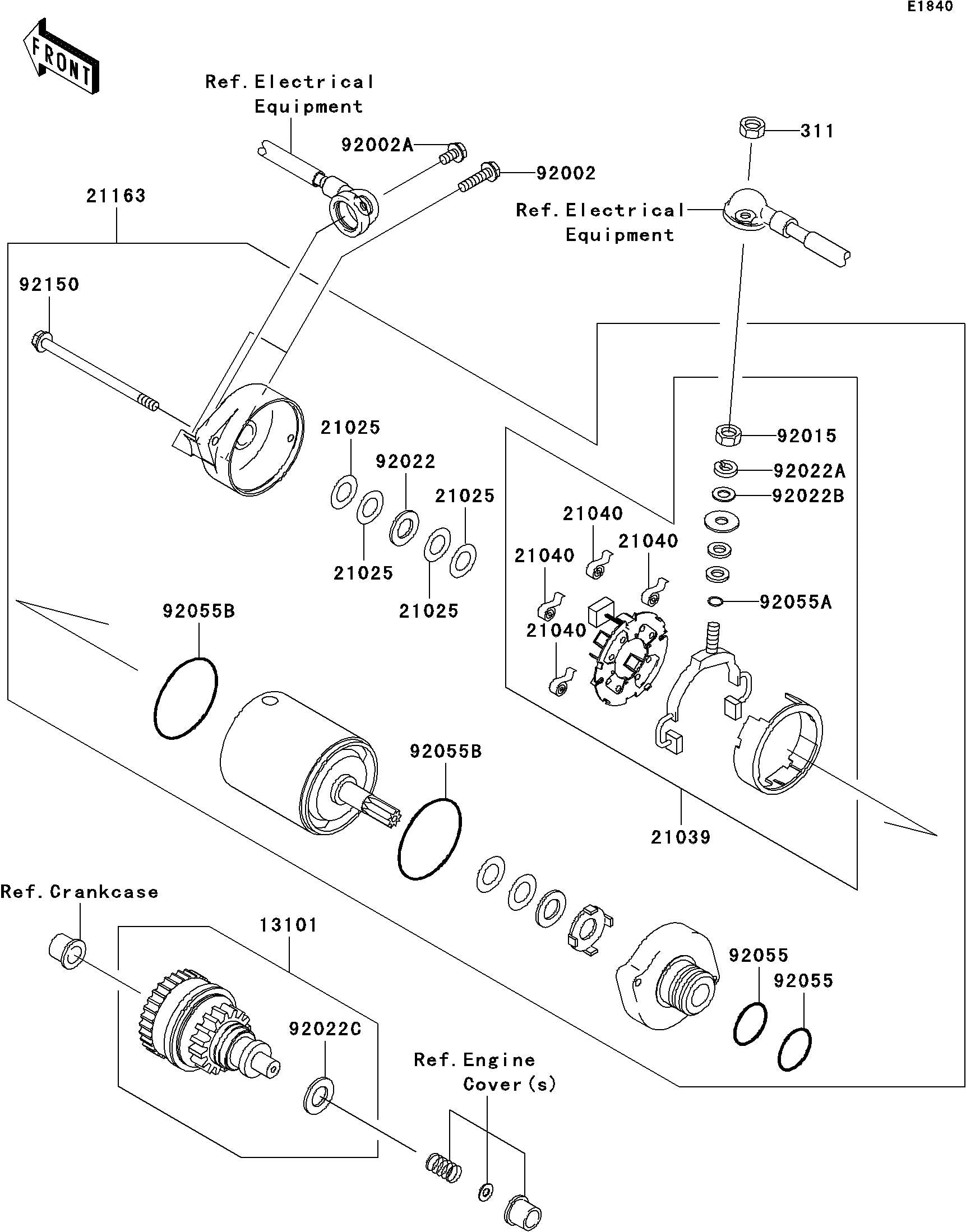 Used 21163-3721 STARTER-ELECTRIC [X2209-46]