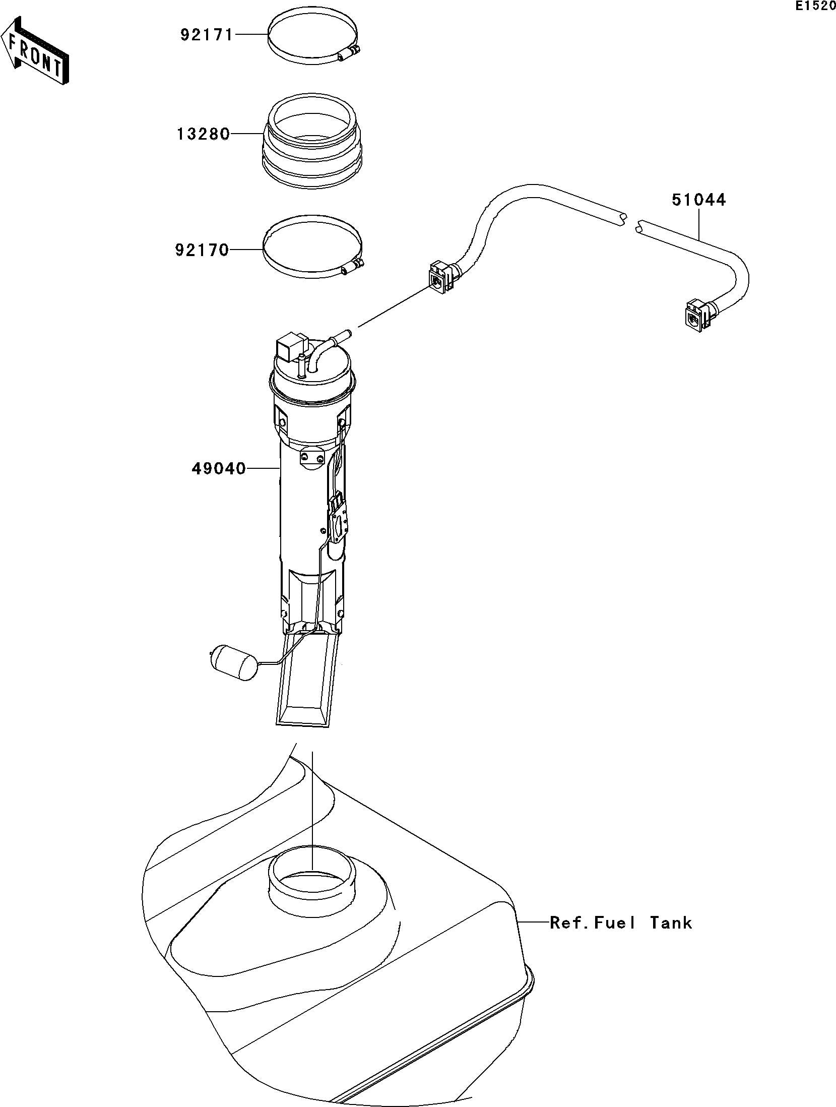 Used 49040-3720 PUMP-FUEL  [K3790-20]