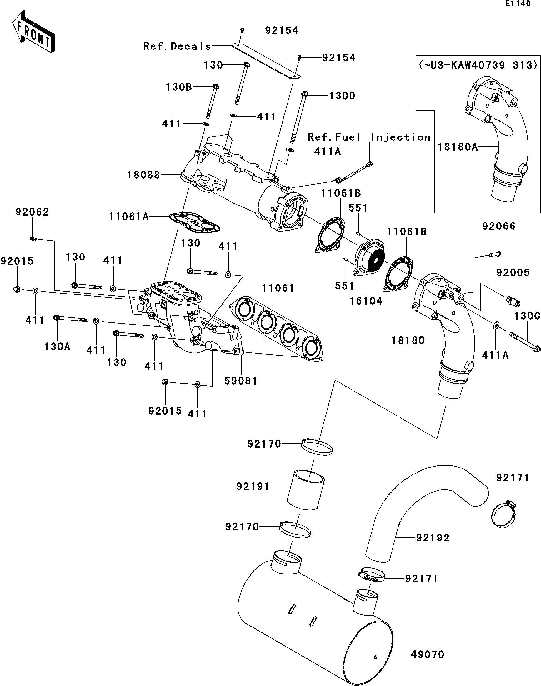 Used 18088-3730 PIPE-EXHAUST  [K3790-51]