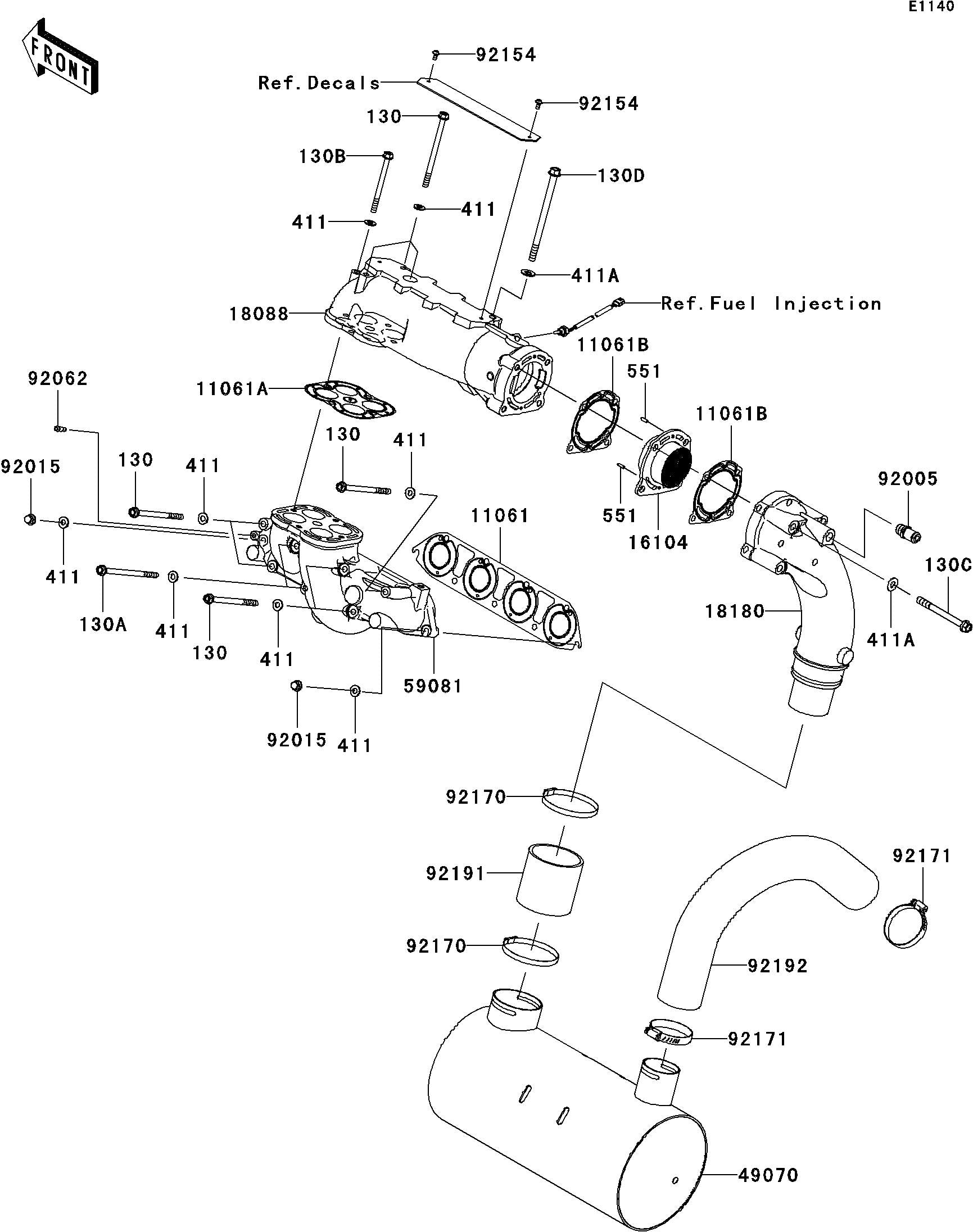 Used 49070-3757 MUFFLER-COMP  [K3911-55]