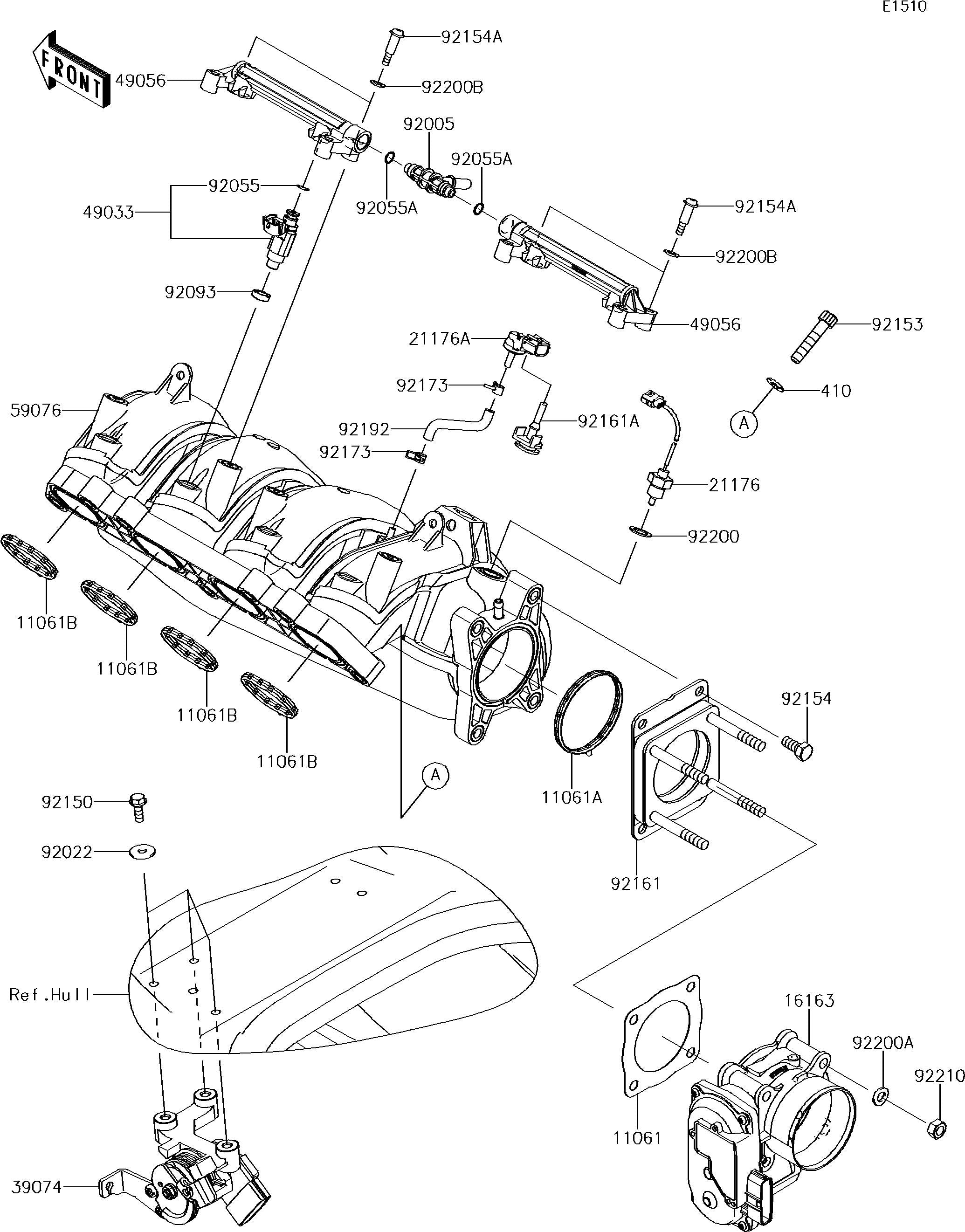 Used 49056-3705 PIPE-INJECTION,FUEL  [K6838-48]