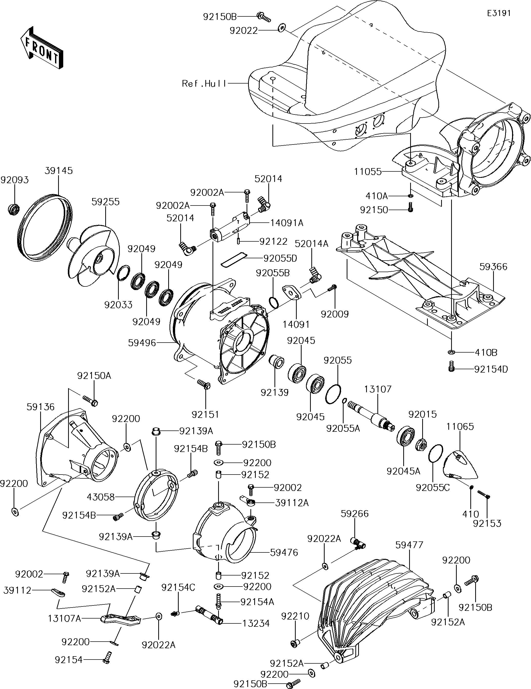 Used 59477-0001 BUCKET-REVERSE  [K7874-33]