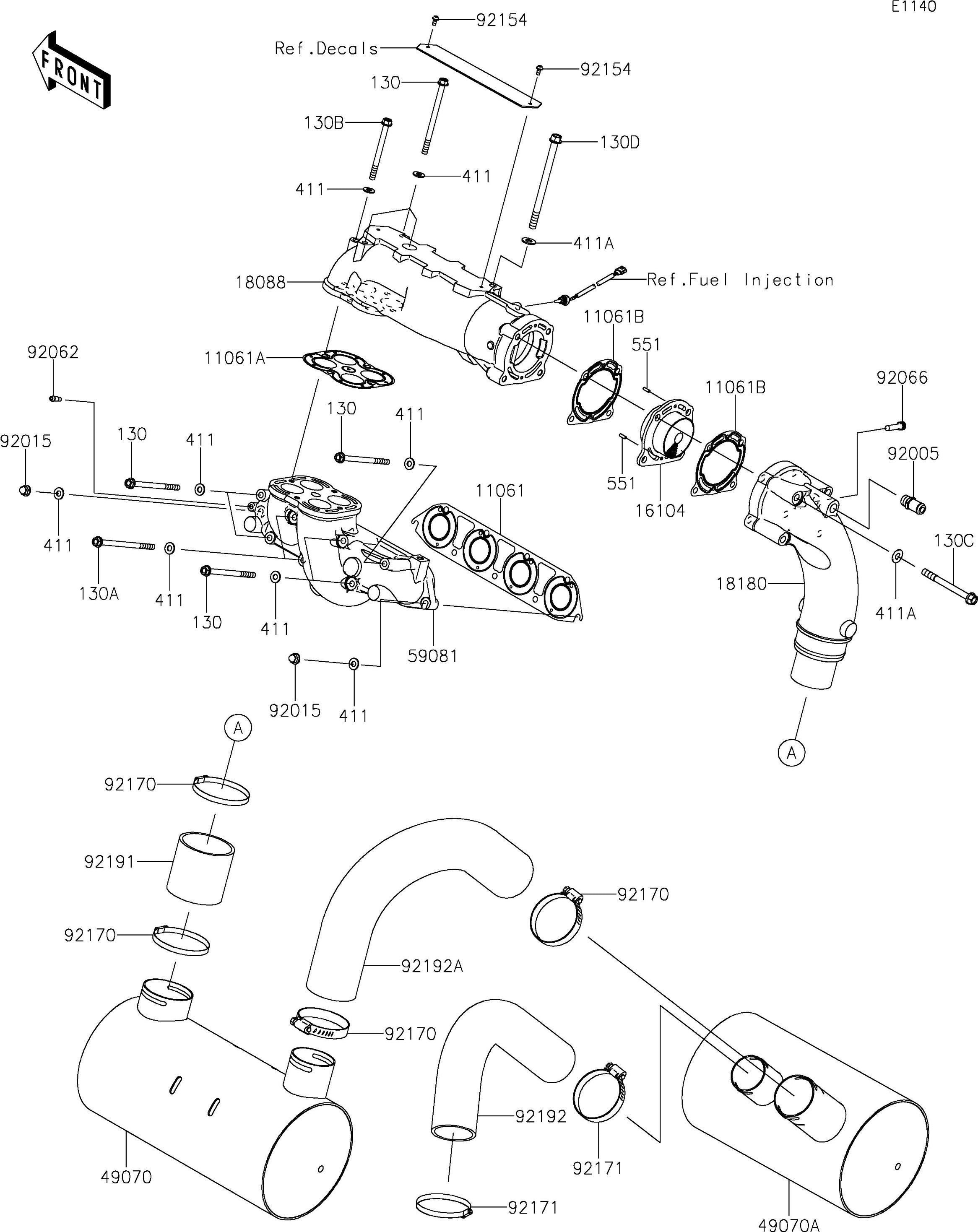 Used 49070-0749 MUFFLER-COMP,1ST  [K7561-45]