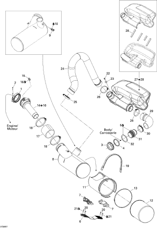 Used 274001417 EXHAUST CLAMP [S0973-29]