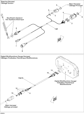 Used 278002111 DIGITAL MULTIFUNCTION GAUGE HARNESS [S2200-11]