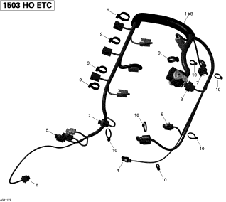 Used 420665206 ENGINE WIRING HARNESS ASS'Y [X2212-28]