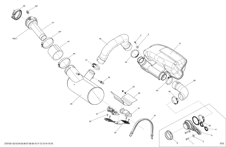 Used 274001354 HEAD PIPE ASS'Y [S0565-32]