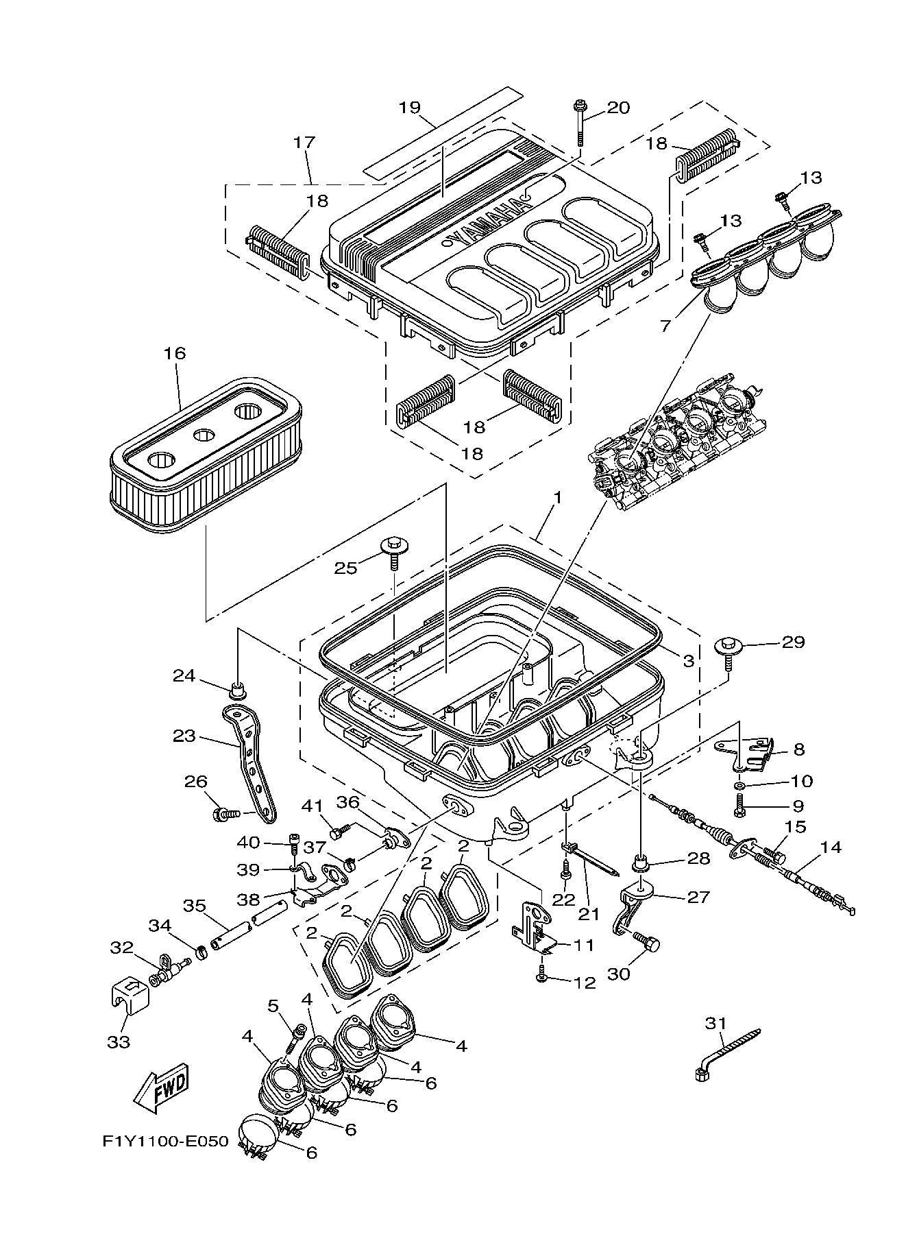 Used 6B6-14451-01-00 ELEMENT, AIR CLEANER [Y0051-37]