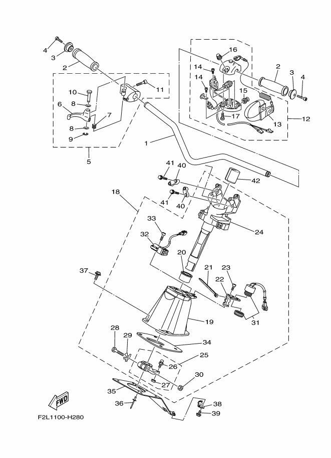 Used F0D-67250-10-00 THROTTLE LEVER ASSY [Y2371-25]