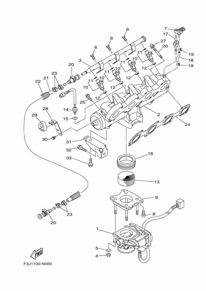 Used 6ET-13761-00-00 INJECTOR [Y7815-44]